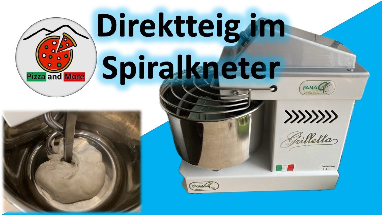 Teig im Spiralkneter kneten - Direktteig