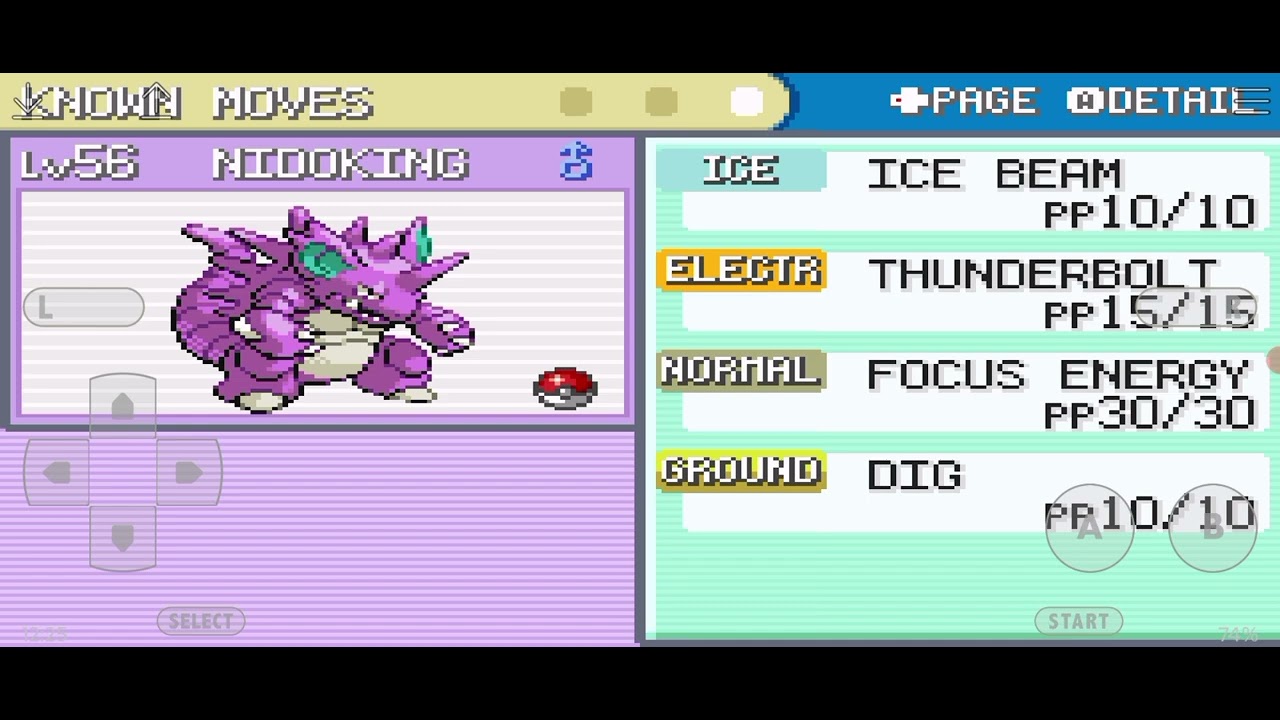 Mostrando meu time do pokémon fire red 👍👍