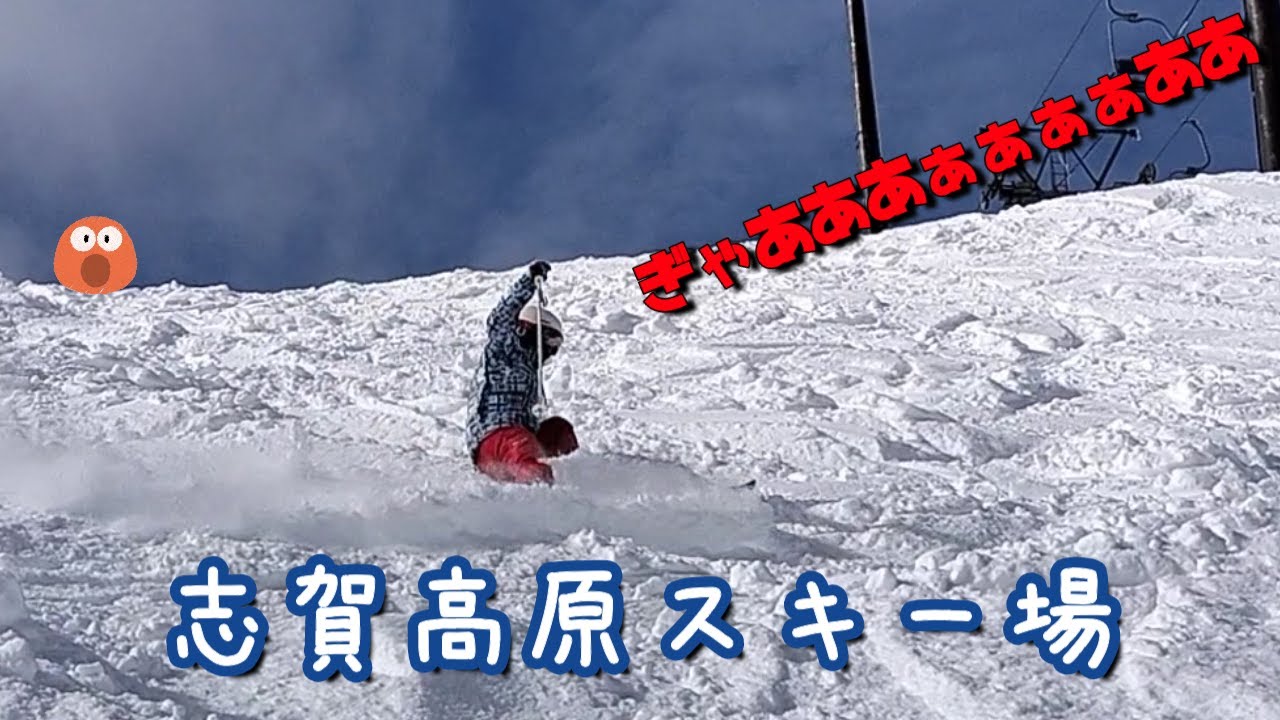 ドカ雪ふった！パウダー天国でスキーは制御不能です【シニアスキー】加齢なすべりでゲレンデめぐり、志賀高原スキー場