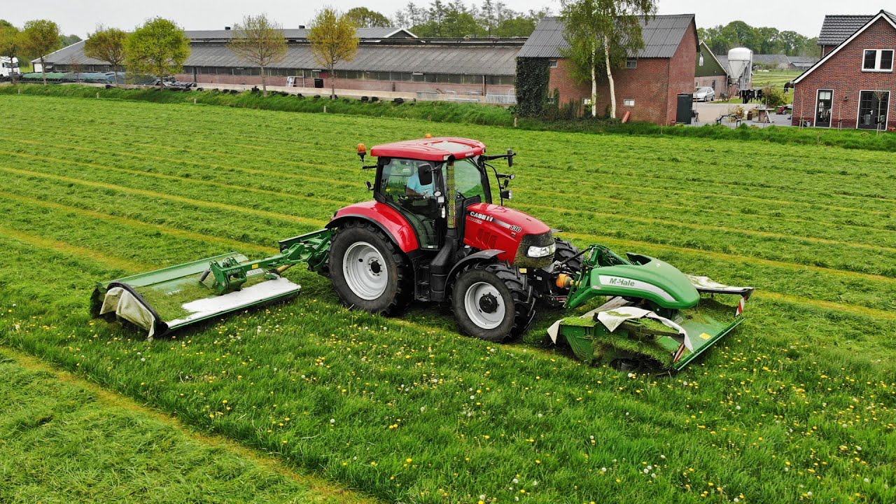 Mowing Grass | Case IH Maxxum 130 + McHale Pro Glide | Henk van de Broek | 2022