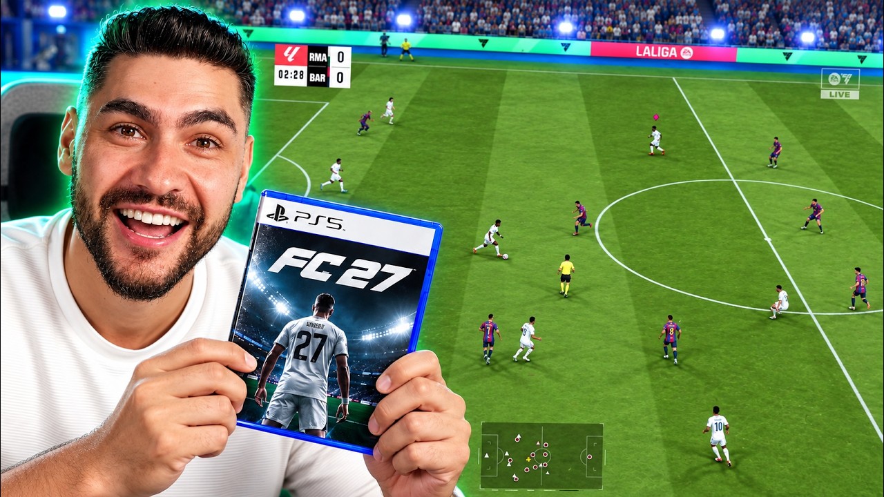 ПОЛНЫЙ ГЕЙМПЛЕЙ FC 27 НА PS5 PRO! ОБЗОР ВСЕХ НОВЫХ ФУНКЦИЙ &ndash; РЕАЛ МАДРИД против БАРСЕЛОНЫ! 😱