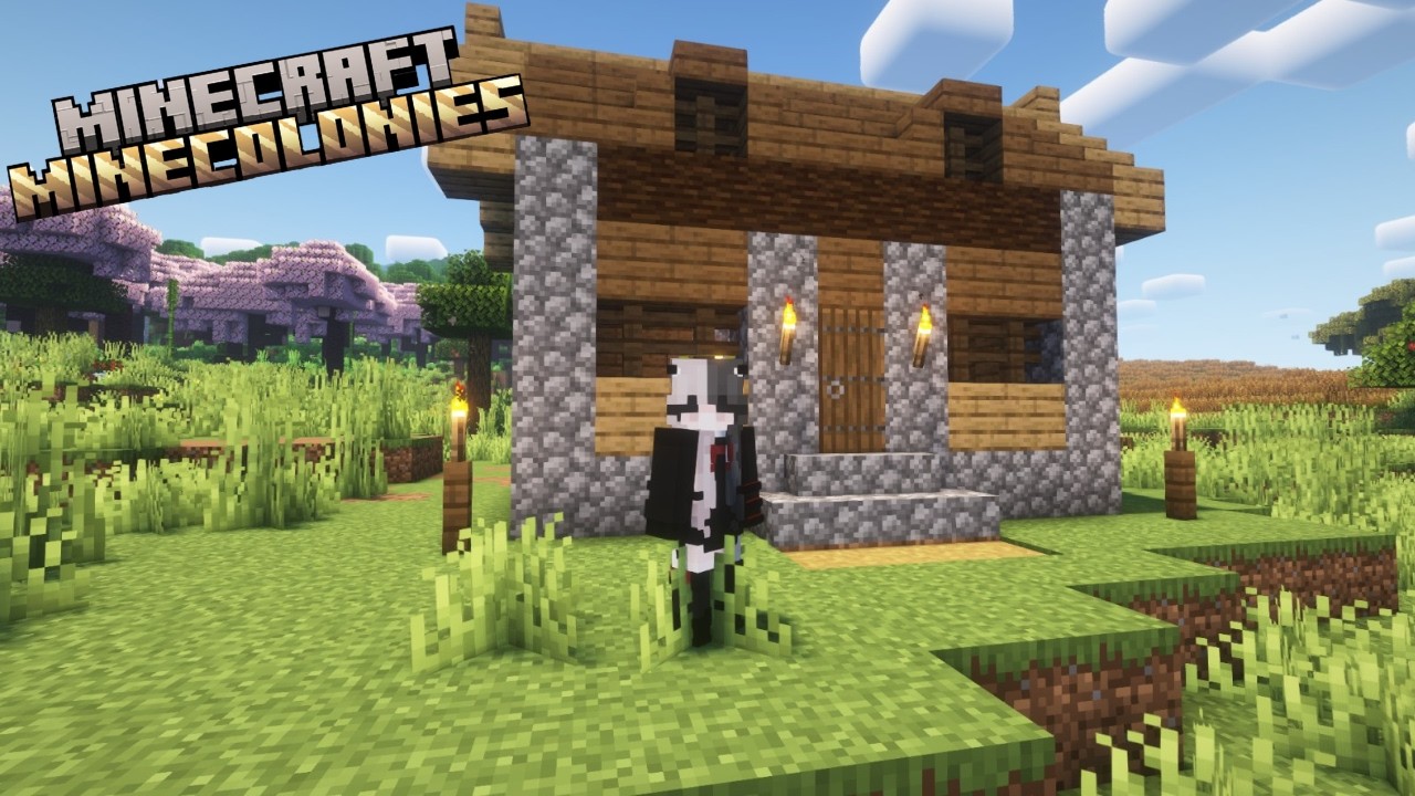 On termine enfin la construction du premier bâtiment | Minecraft MineColonies #2