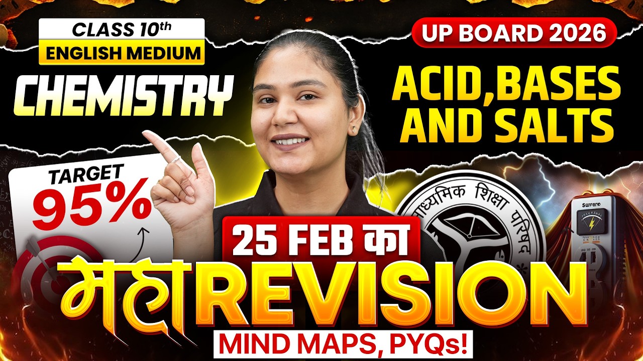 Class 10th English Medium | Chemistry  Acid, Bases And Salts | Mindmaps, PYQs  MahaRevision