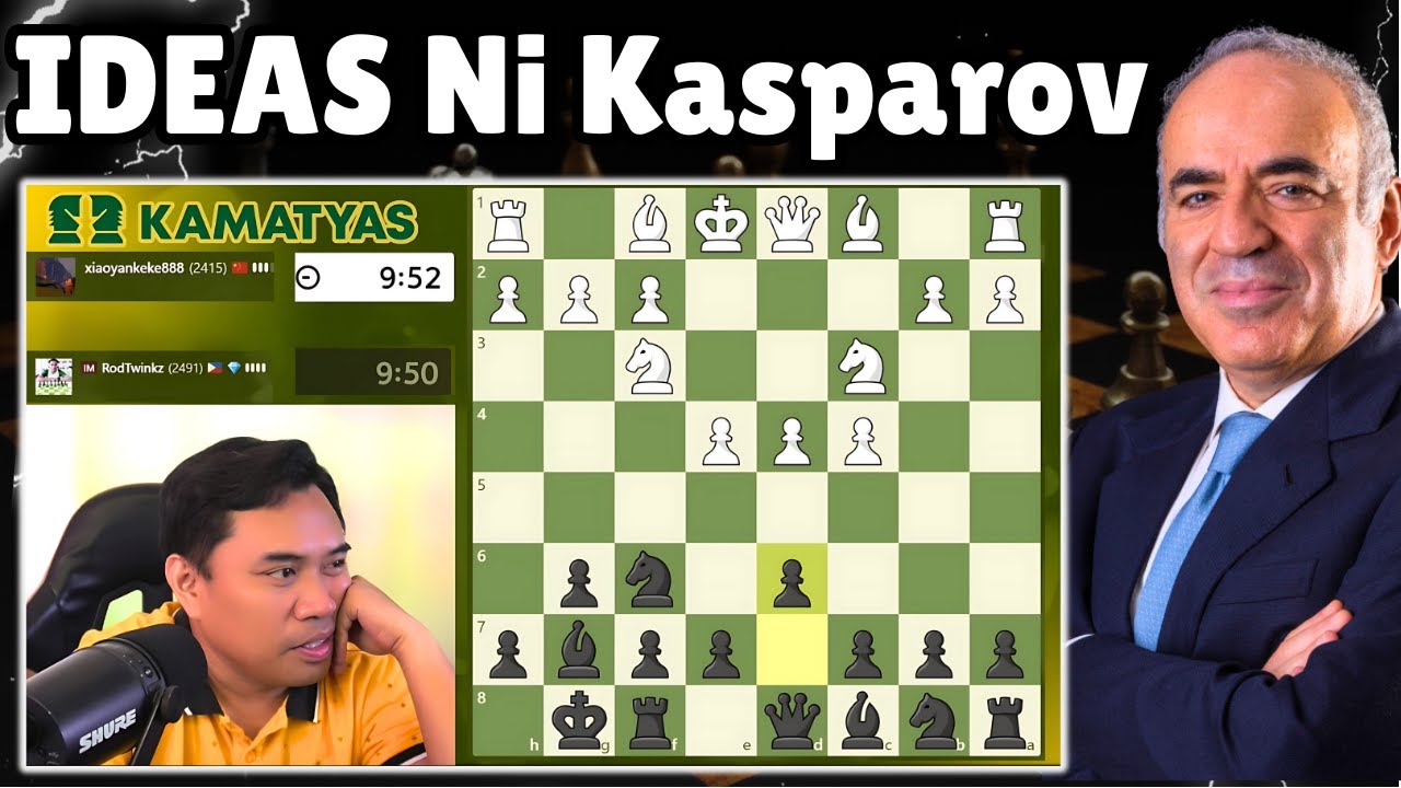 GINAMIT Ni Coach Kamatyas Ang POWERFUL Ideas Ni Legendary Garry Kasparov Sa King's Indian Defense!