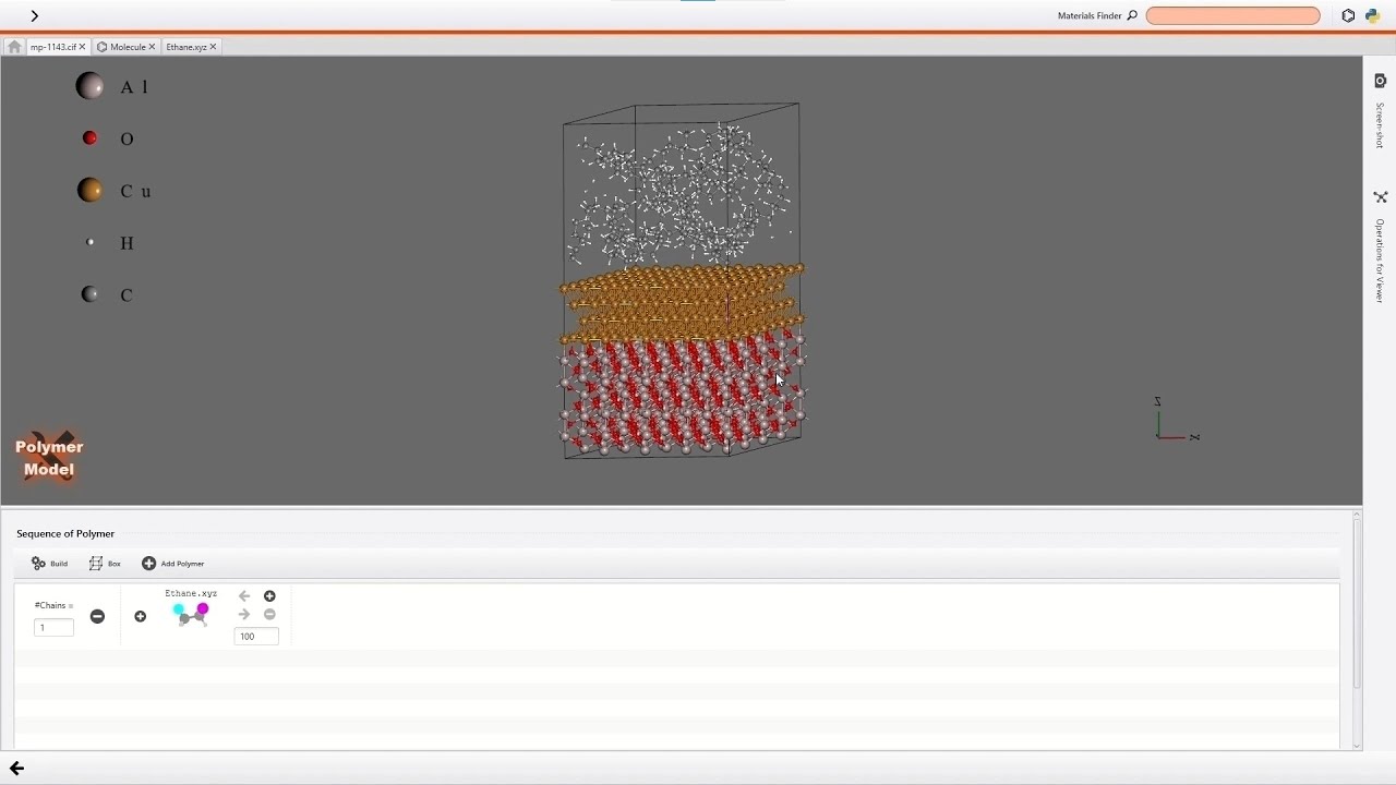 Demonstration of various modeling functions for materials simulation on Advance/NanoLabo (re-upload)