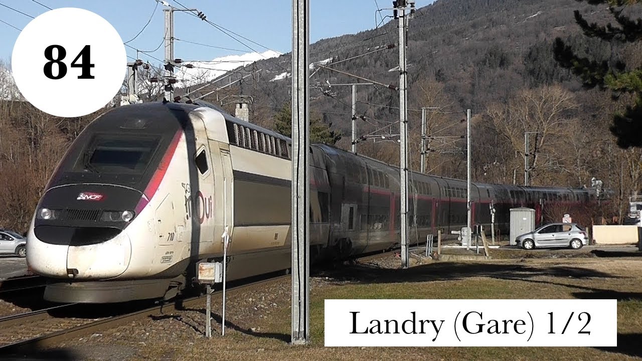 GPF n°84 : TER 2N NG et TGV en haute Tarentaise, en gare de Landry (73) (1/2)
