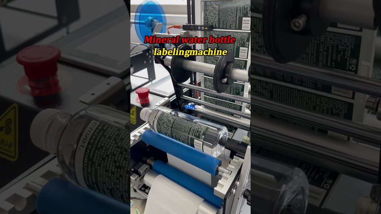 Mineral water bottle labeling machine