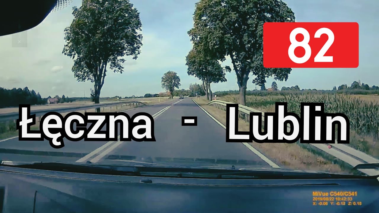 Lubelskie: Przejazd Łęczna - Lublin (DK82)