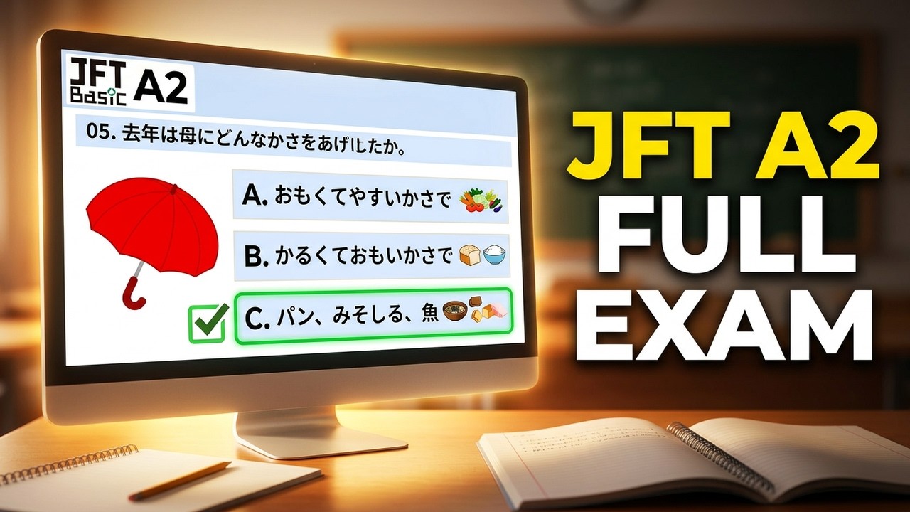JFT Basic A2 Reading Comprehension | Full sample Practice Test with Answers