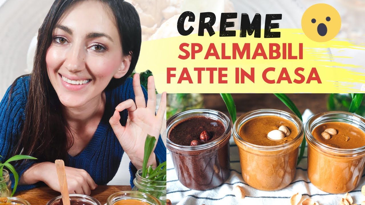 CREME SPALMABILI fatte in casa (NOCCIOLA e CACAO, PISTACCHIO e ARACHIDI)