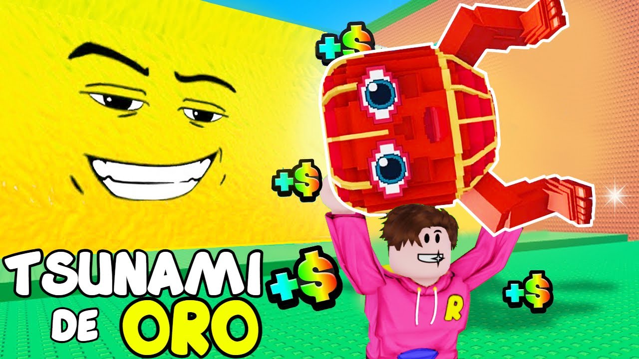 Nuevo TSUNAMI de ORO! ADMIN ABUSE y ACTUALIZACION en Escapa del TSUNAMI por brainrots