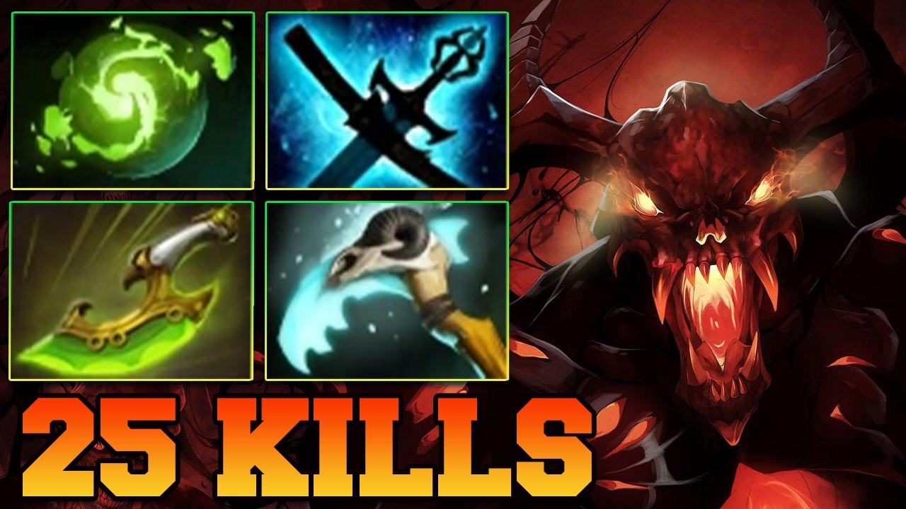 Rampage Shadow Fiend Dota 2 ! SF Dota 2 Safe Lane Carry Gameplay Build Guide 7.40