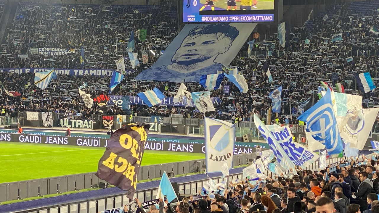 Lazio Fans Anthem Before Game Vs Juventus