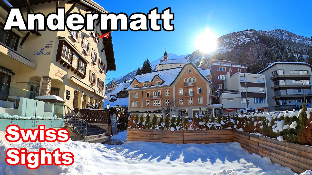 Andermatt Switzerland 4K Winter Village Swiss Alps