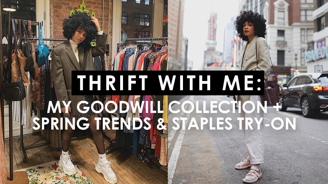 THRIFT WITH ME: Goodwill Collection + Spring Trends & Try On Haul