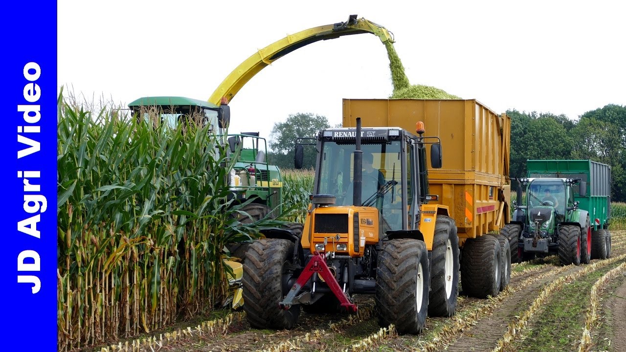 Mais Silage 2021 | John Deere 6750 + Renault + Fendt | Mais hakselen | Molenaar Lunteren | Maisernte
