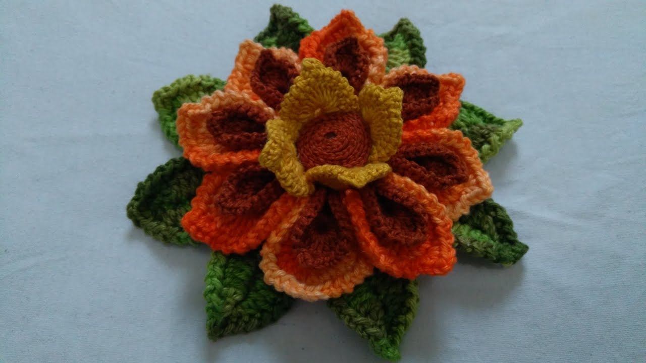 Flor Divina em crochê com Maria José.