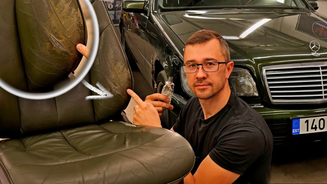 Восстанавливаю то, что восстанавливать нельзя. Легендарный кабан, в 140-ов кузове. Покраска кожи.