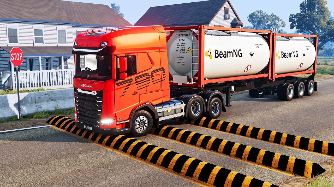 TRUCKS VS SPEEDBUMPS | BeamNG Drive #34