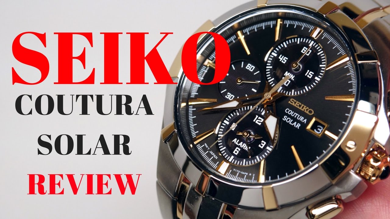 (4K) SEIKO COUTURA SOLAR ALARM MEN'S WATCH REVIEW MODEL: SSC198
