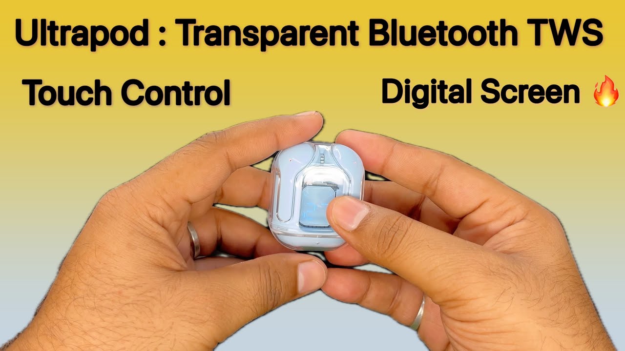Ultrapods: Transparent TWS Unboxing and Review | Digital Screen | Bluetooth Earbuds!
