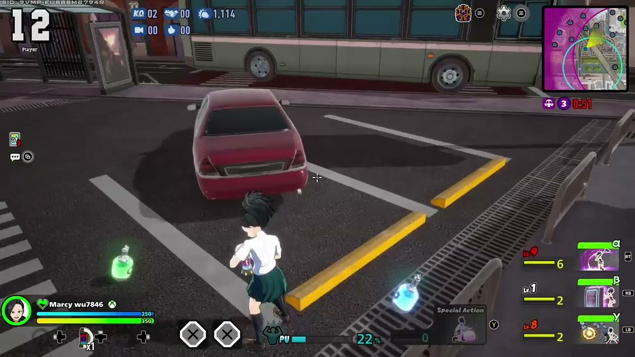 me playing my hero ultra rumble solo Momo game 