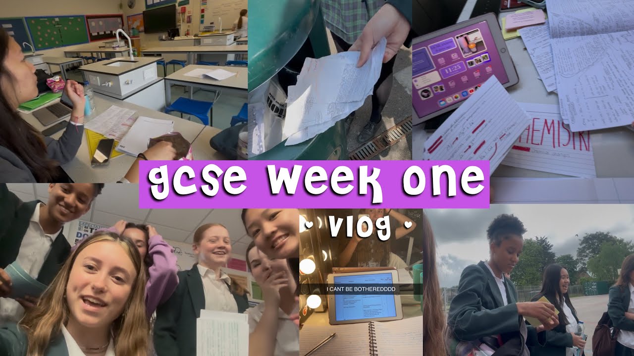 GCSEs week one | vlog, debriefs + stress
