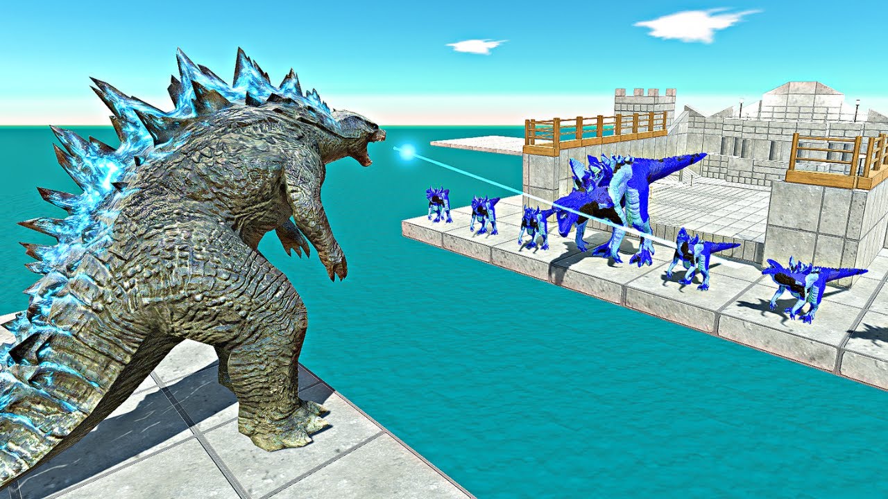 Godzilla 2014 vs Dark Blue Zilla - Animal Revolt Battle Simulator