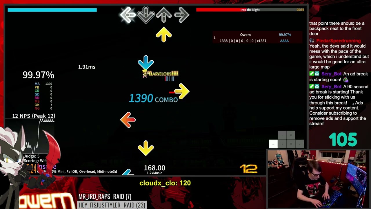 Stepmania - Into the Night 1.2x (AAAA) 99.9869%