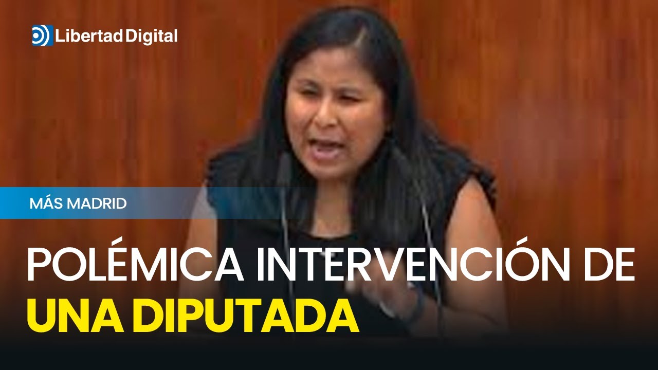 Polémica intervención de una diputada de Más Madrid ayer en la Asamblea