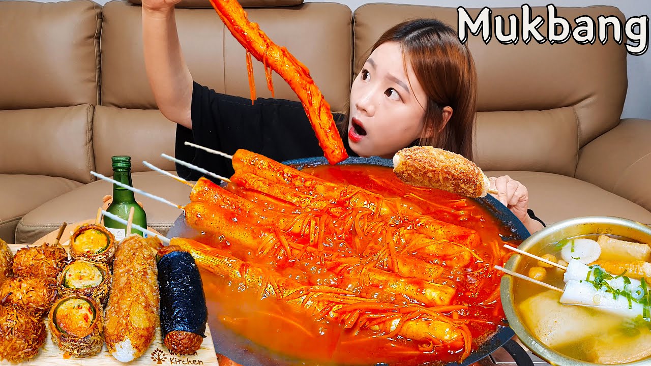 Sub)Real Mukbang-Ттеокбокки большого размера🔥жареный рыбный пирог🍢 суп из рыбного пирога🍲  ASMR