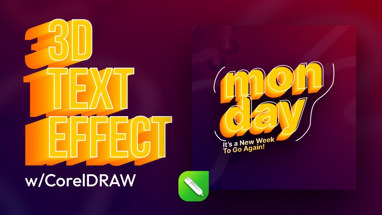How to Create 3D TEXT EFFECT | CorelDRAW Tutorial