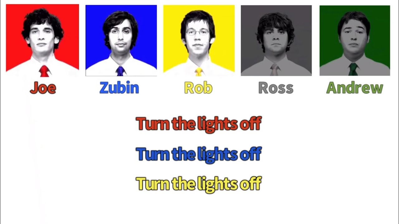 Tally Hall-Turn the Lights Off  |  color-coded lyrics