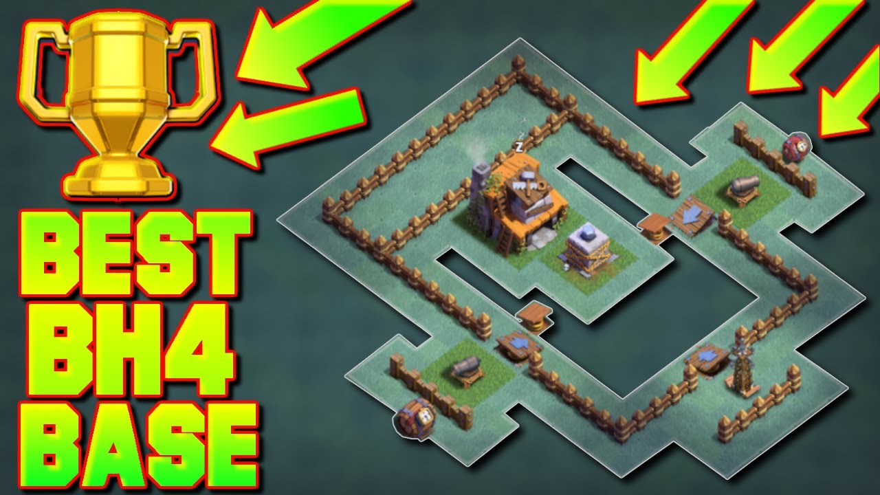 Epic Builder Hall 4 Base (BH4) + Defense Replay / BH4 Base Layout | Clash of Clans