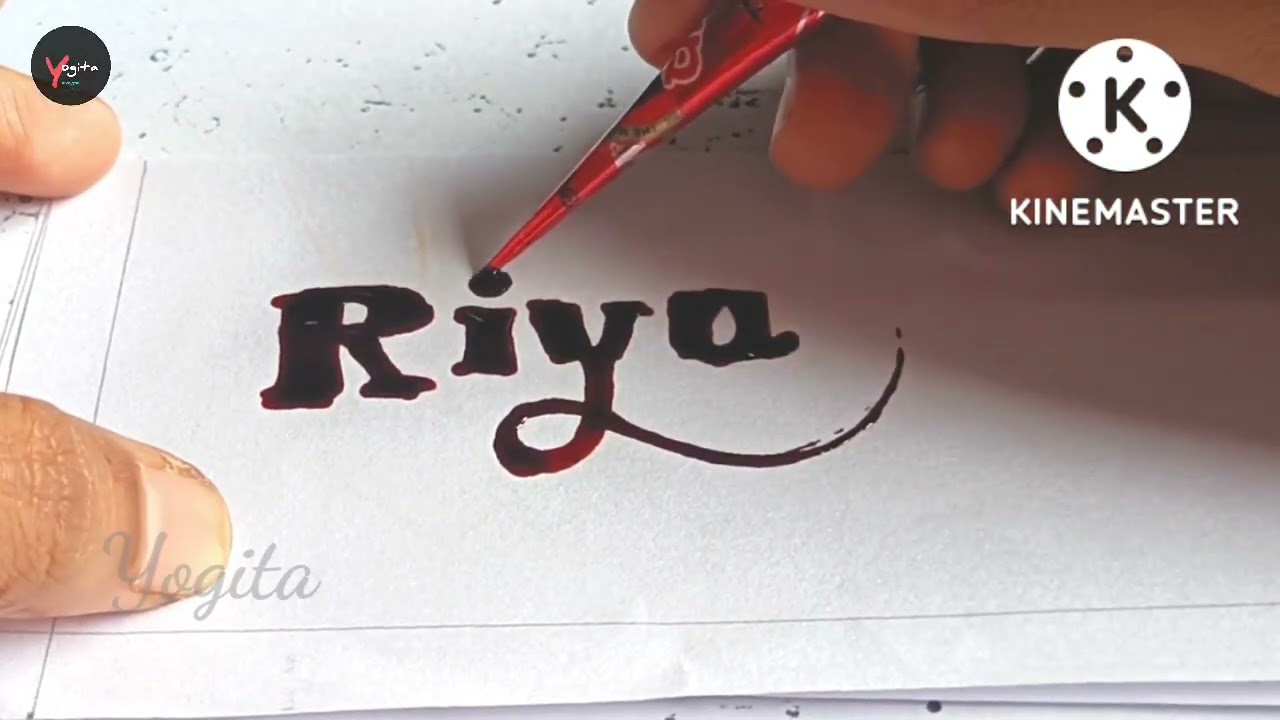 How to: Write Name in Calligraphy // Calligraphy With Mehndi // Yogita Mehandi Designs
