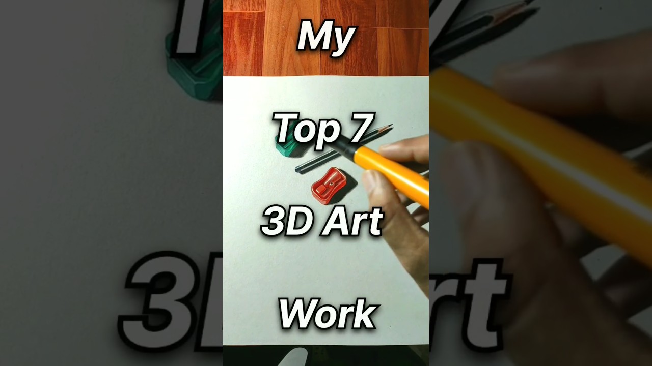 My Top 7 3D Art Work 💀 #shorts #youtubeshorts #shortsart #art #artist #drawing #3dart #rahiljindran