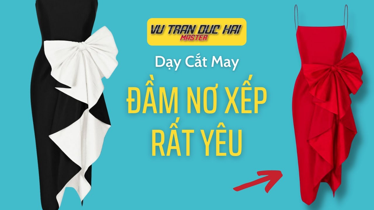 43 - Dạy cắt may ĐẦM NƠ XẾP RẤT YÊU/ How to make your own pleated dress - very trendy