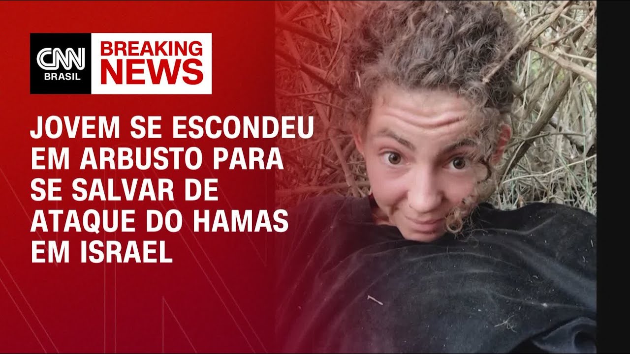 Jovem se escondeu em arbusto para se salvar de ataque do Hamas em Israel | CNN NOVO DIA
