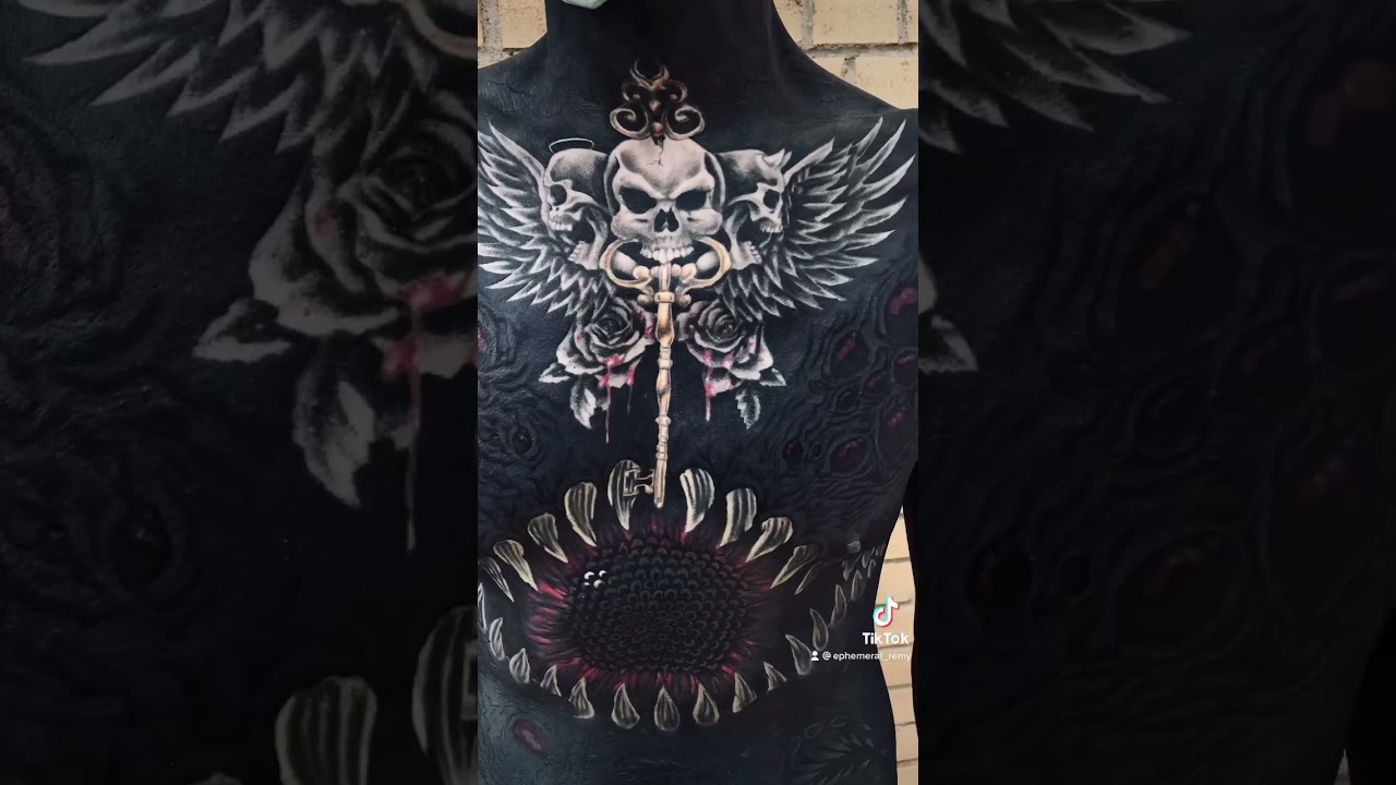 Chest back on black after a recent tattoo session! #shorts