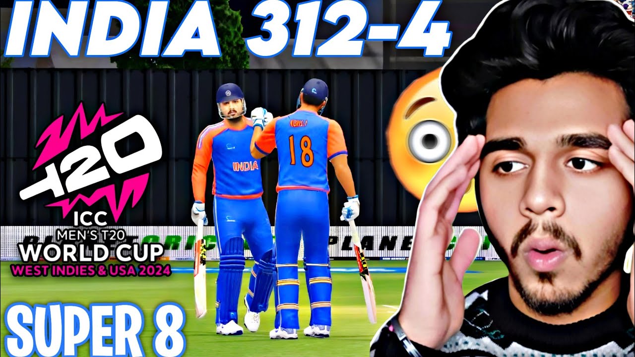 India Dominated West Indies In The First Match of Super 8 - T20 World Cup In Real Cricket 24