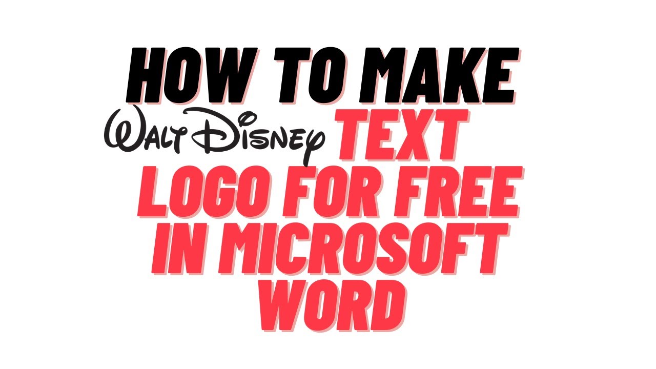 HOW CAN WE MAKE DISNEY TEXT LOGO FOR FREE IN Microsoft Word || AGB TECHS
