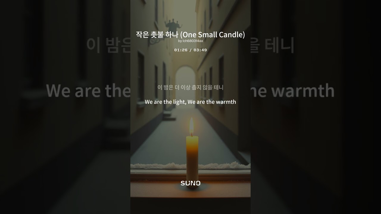 작은 촛불 하나 (One Small Candle) 🕯️ | 지치고 추운 당신을 위한 따뜻한 위로의 노래