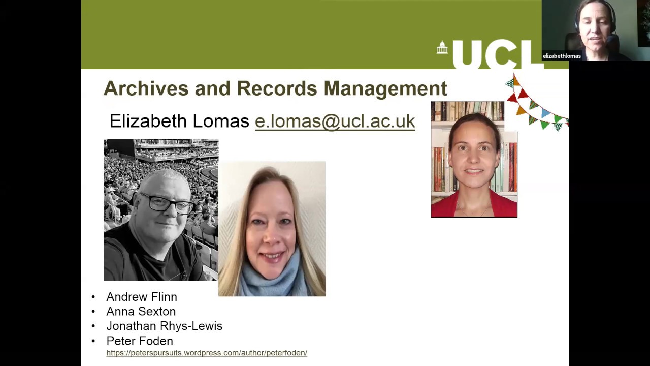UCL Information Studies - MA Archives and Records Management 2020-21