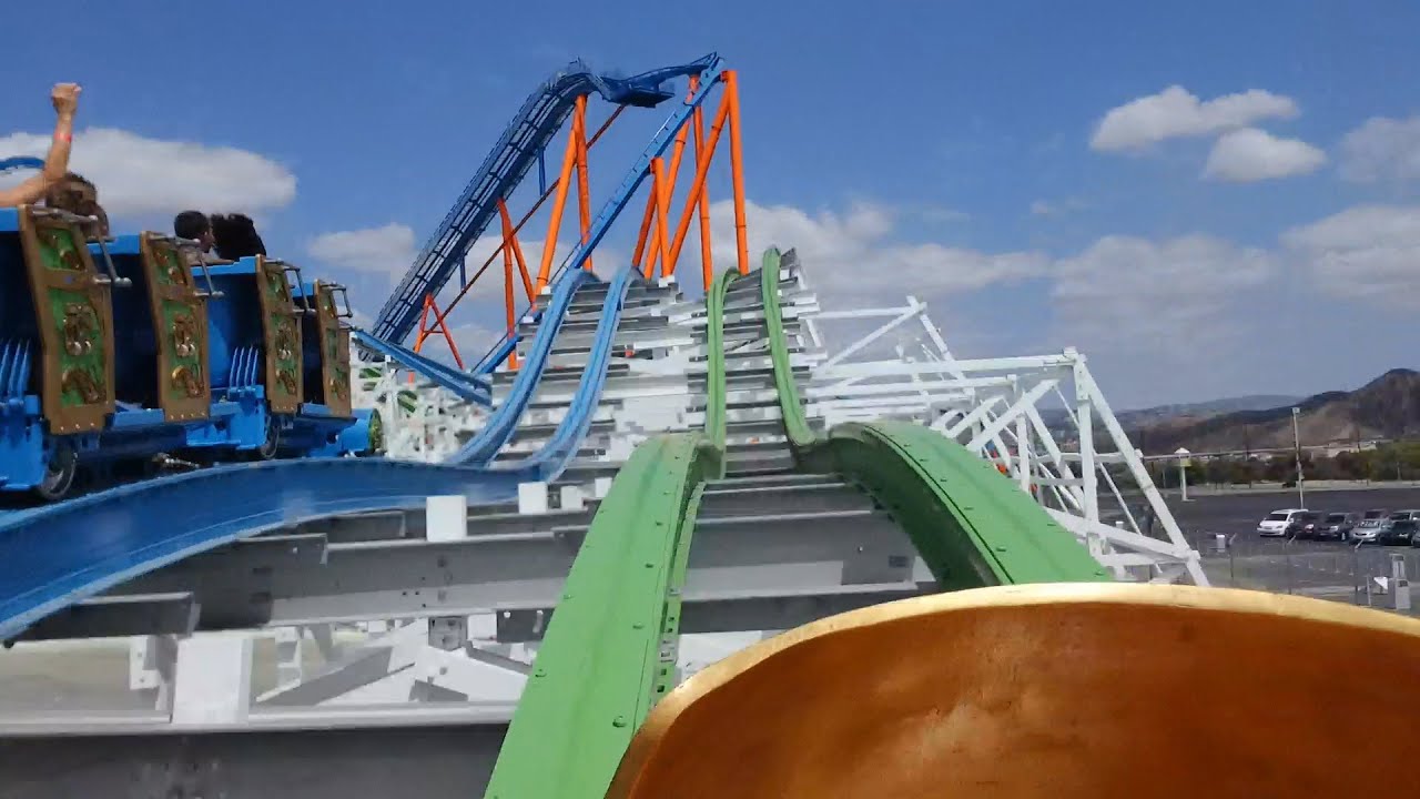 Twisted Colossus Front Row (HD POV) Six Flags Magic Mountain