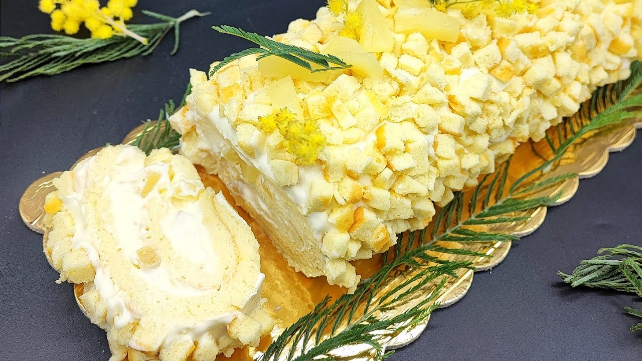 rotolo mimosa all' ananas