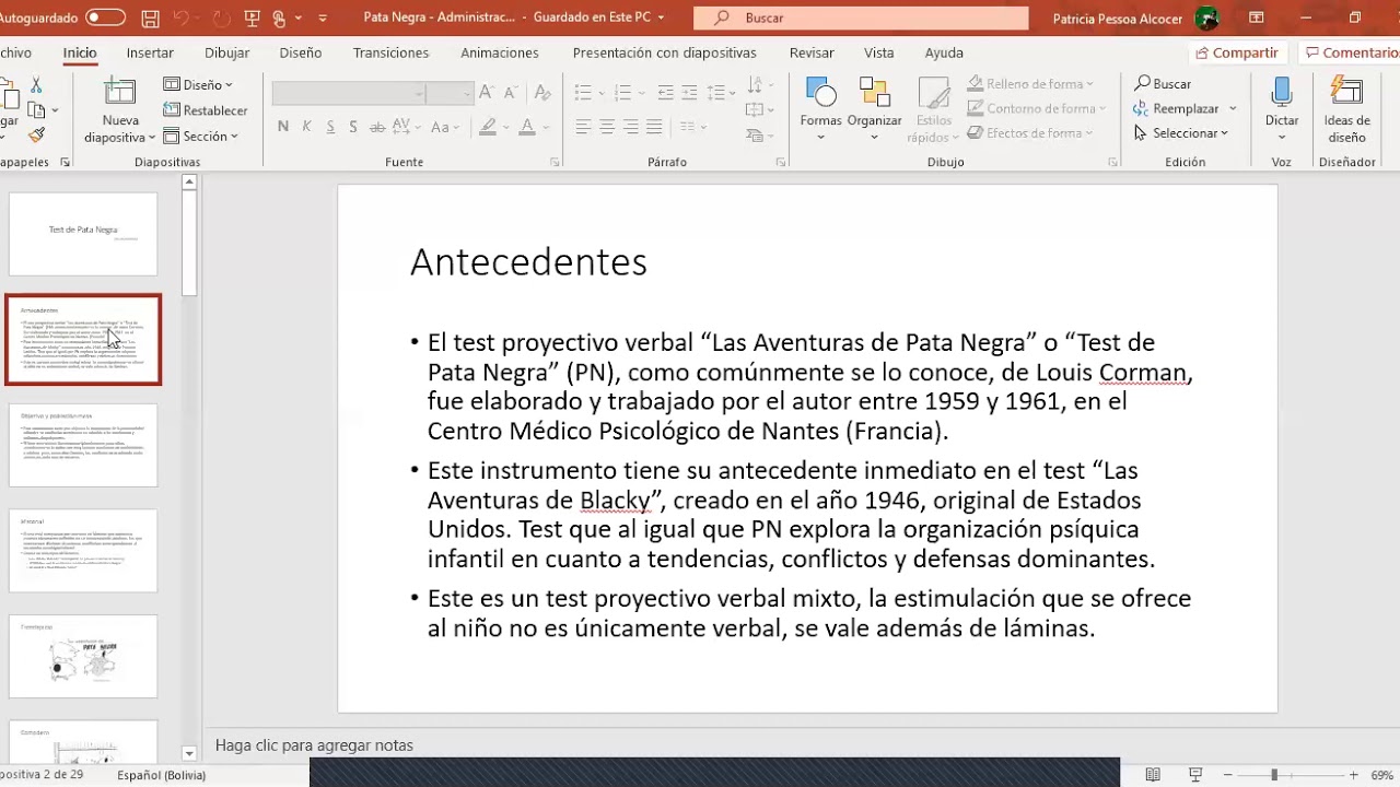 Video del Test de Pata Negra (1)