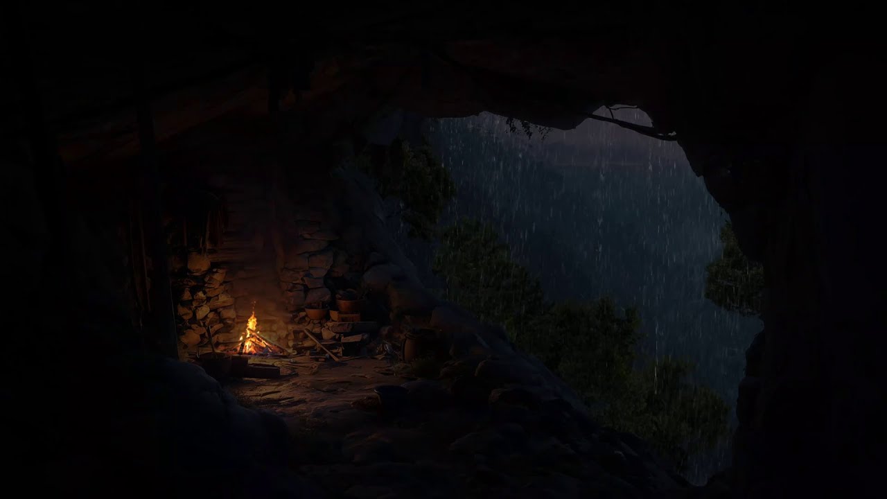 🌧 Relaxe Na Caverna: Sons De Chuva Asmr Para A Alma - Ruído Branco