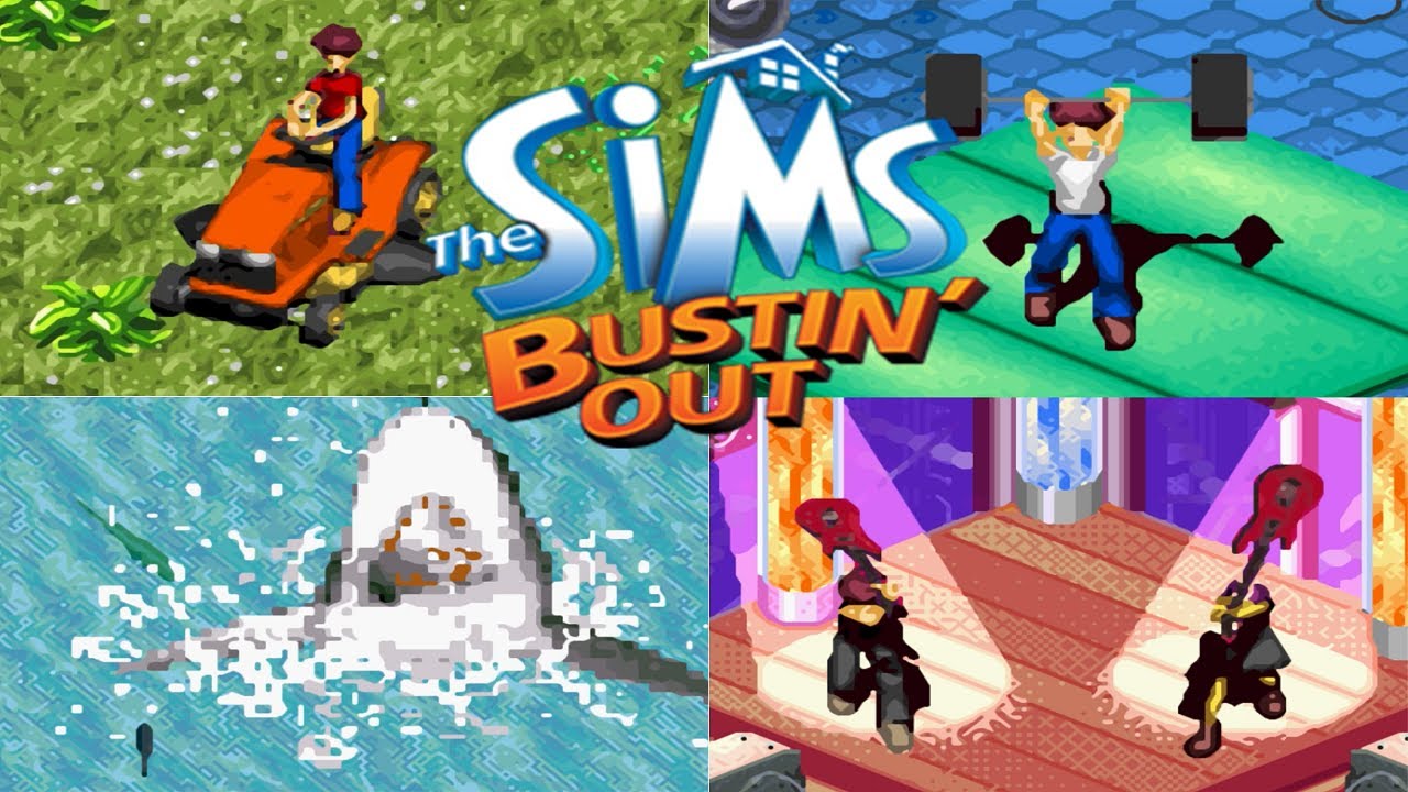 The Sims Bustin' Out (GBA) - All Level 5 Minigames