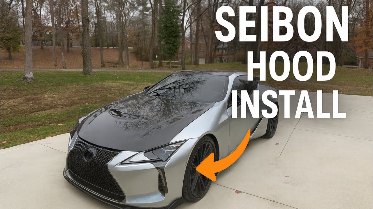 Lexus LC500: установка карбонового капота Seibon