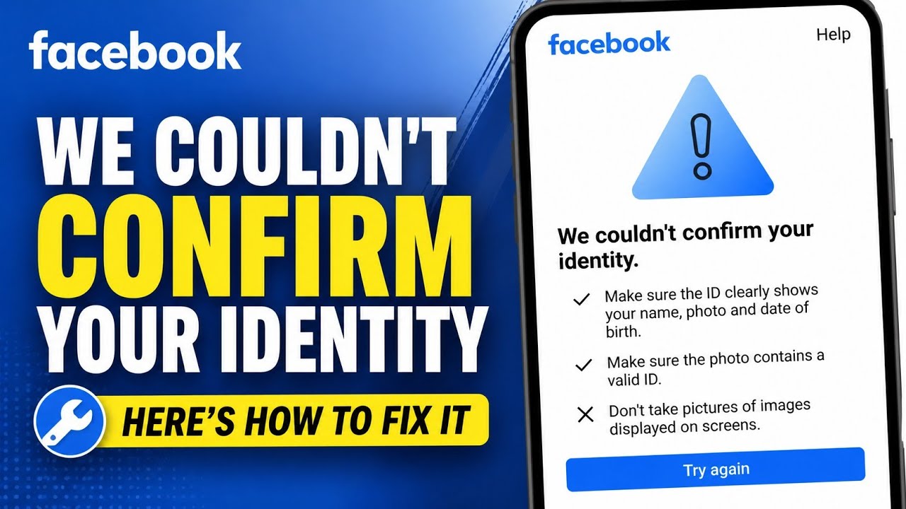 We couldn't confirm your identity facebook problem solve kaise kare | How to fix 